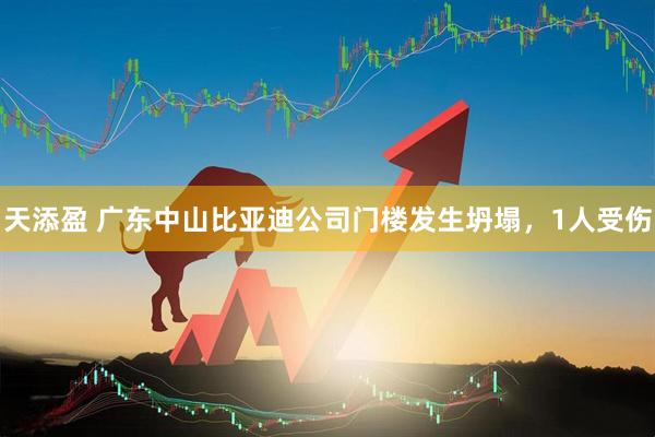 天添盈 广东中山比亚迪公司门楼发生坍塌，1人受伤