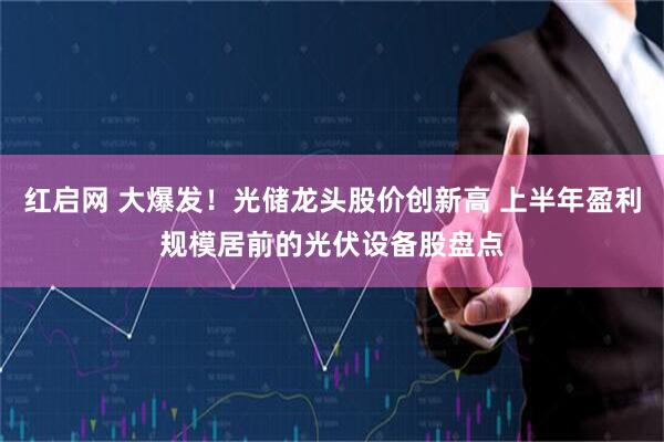 红启网 大爆发！光储龙头股价创新高 上半年盈利规模居前的光伏设备股盘点